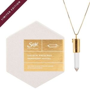 NEW Saje natural aromatherapy necklace - 14k gold